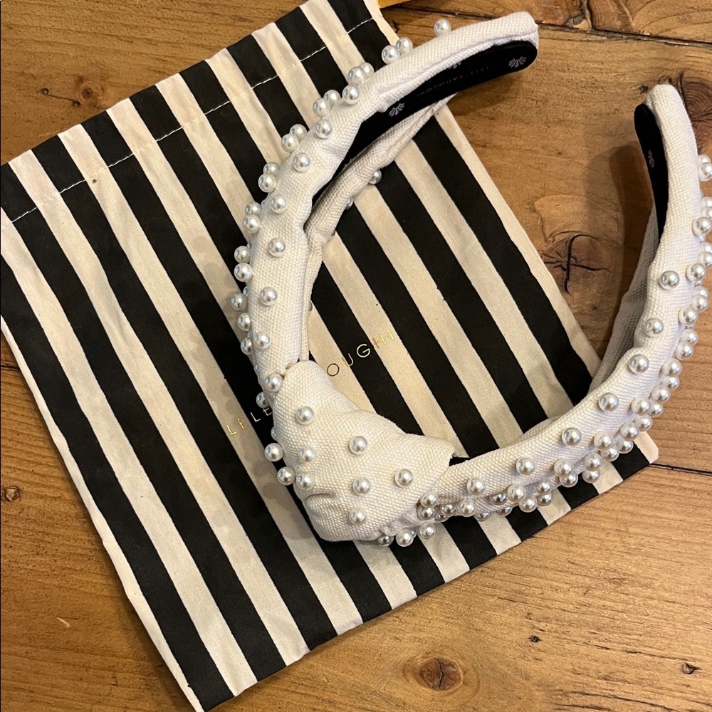 Lele Sadoughi Ivory Pearl Embellished Headband